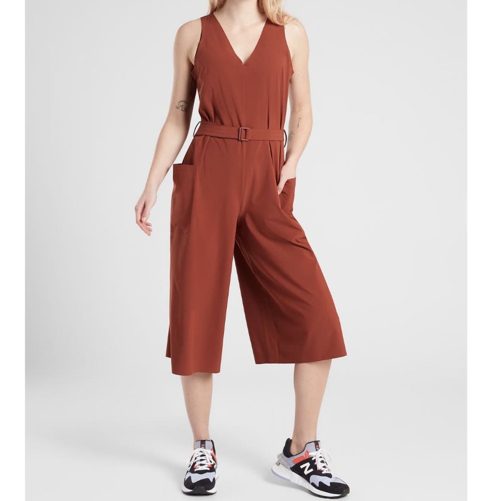Athleta Sarasota Romper Jumpsuit Orange